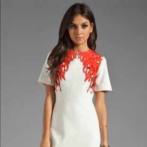 Tibi Coral Print Dress Sz 2 (see description!)